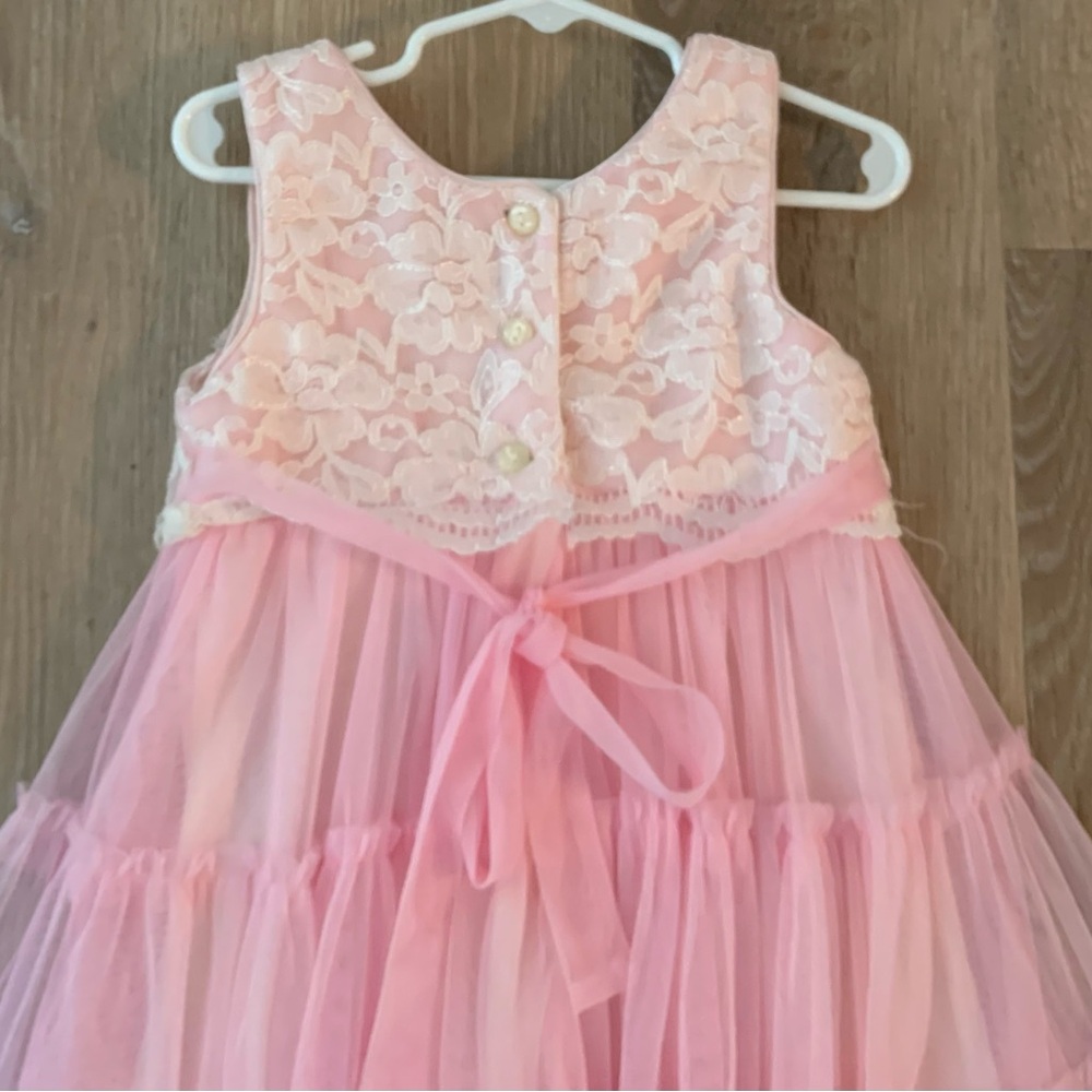 Jona Michelle Girl's Size 5 Gorgeous Special Occasion Dress With Lacey Front - Picture 8 of 9